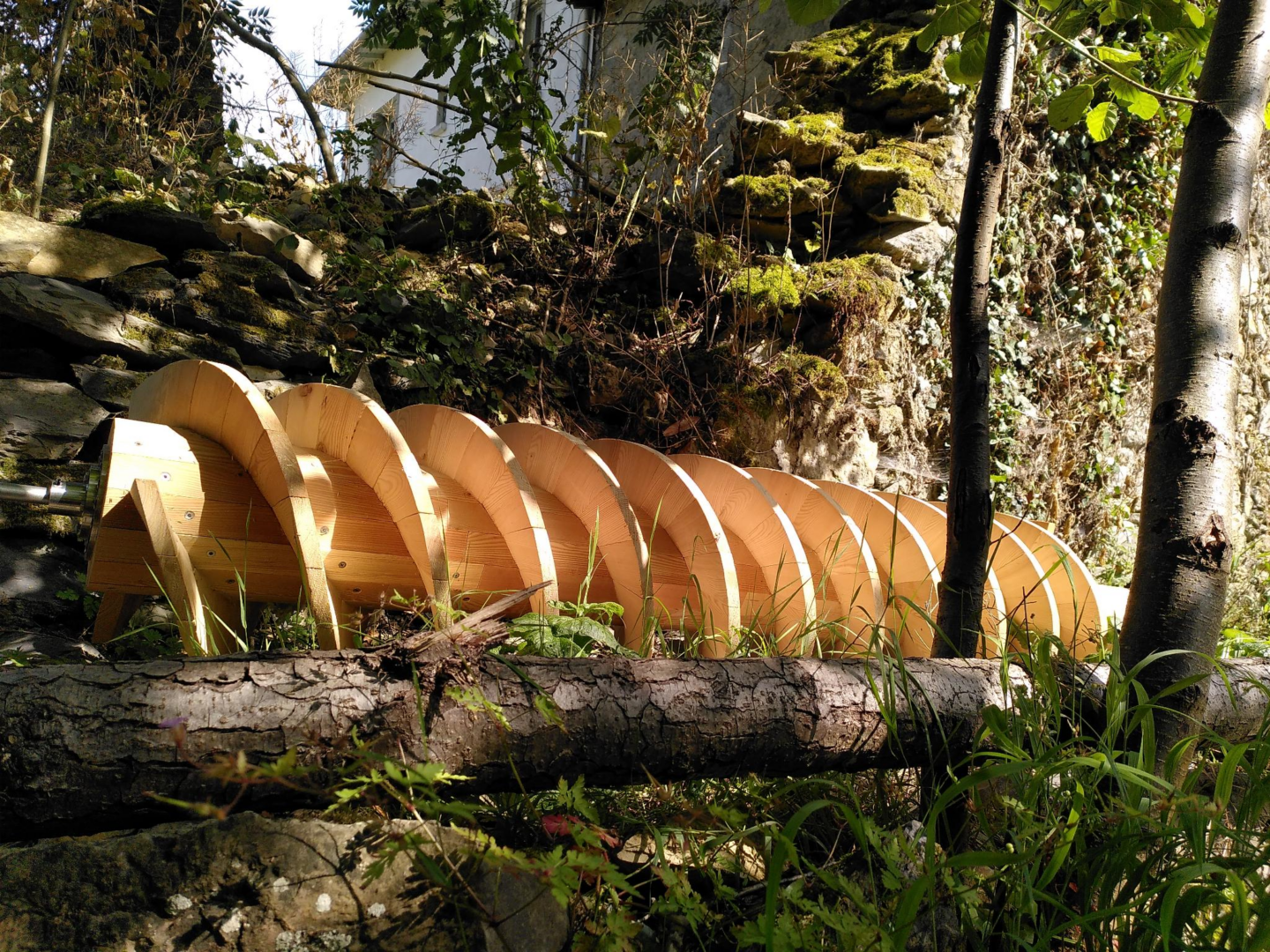 Vis sans fin en bois produite par Viseta